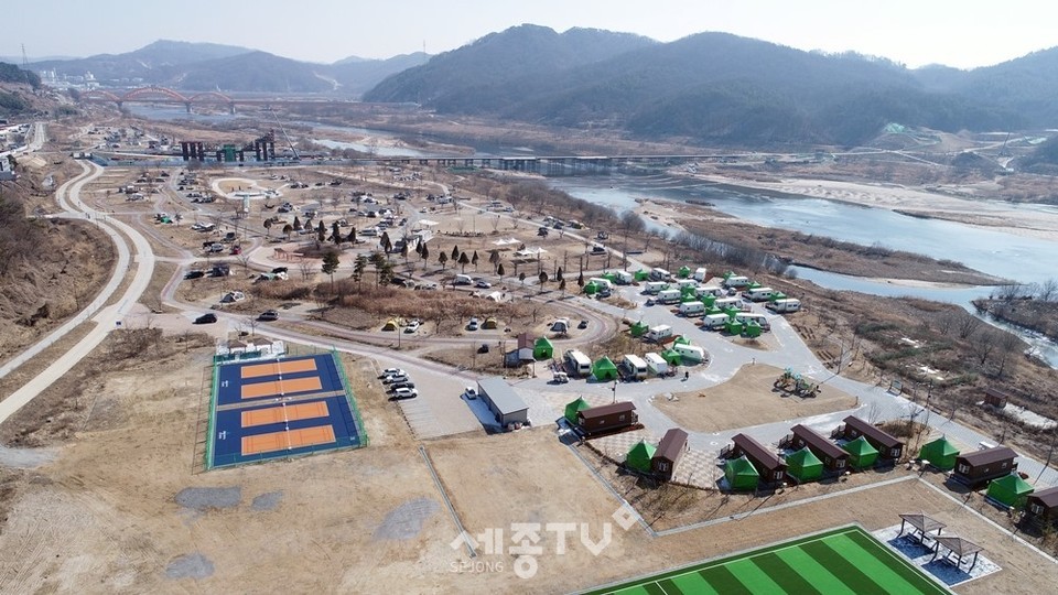 합강캠핑장전경.(사진제공=세종시시설공단)