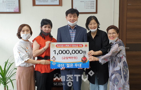 ( 왼쪽에서 2번째 오경란 대표, 3번째 오주영 동장)