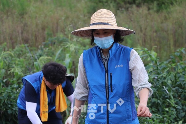 천안시청공무원노동조합과 인사혁신처, 전국시군구연맹, 충남연맹 등이 김우호 인사혁신처 차장과 박상돈 천안시장, 인사혁신처 직원, 조합원 등 총 45명이 참석한 가운데 호우피해를 당한 병천면 도원리 하천변 농가 찾아 수해복구 작업을 펼쳤다.