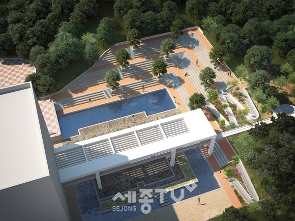 천안시청 야외무대 조감도.