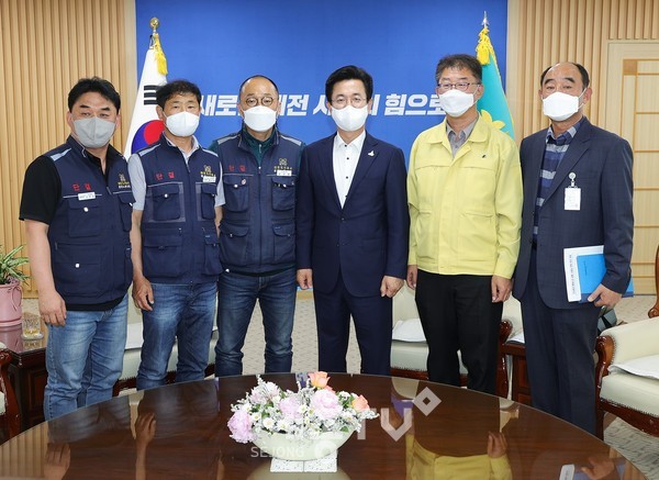허태정 대전시장, 도시공사 환경노동조합 간담회.