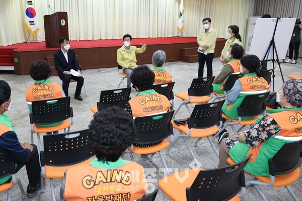 현장시장실-중구민방위교육장