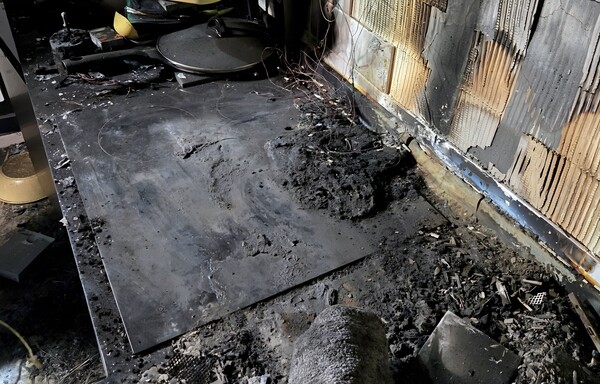 반려동물로 인한 화재 현장/사진제공=대전소방본부