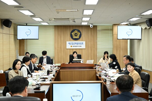 세종시의회 예산결산특별위원회, '2025년도 세종특별자치시 제2회 추경예산안' 심사/사진제공=세종시의회
