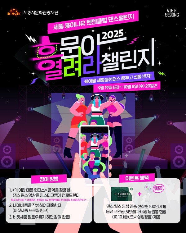 ‘흥문아 열려라 챌린지’ 홍보물/사진제공=세종시문화관광재단