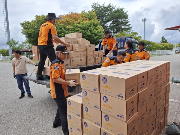 강릉 병물 지원 모습/사진제공=한국수자원공사