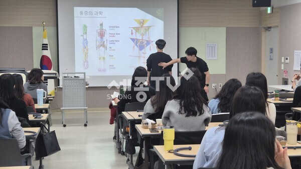 ‘2025 삶과 배움의 여섯 빛깔, 개인의 취향 직무연수’ 중 저속노화 방지를 위한 자세교정 장면/사진=세종교육원