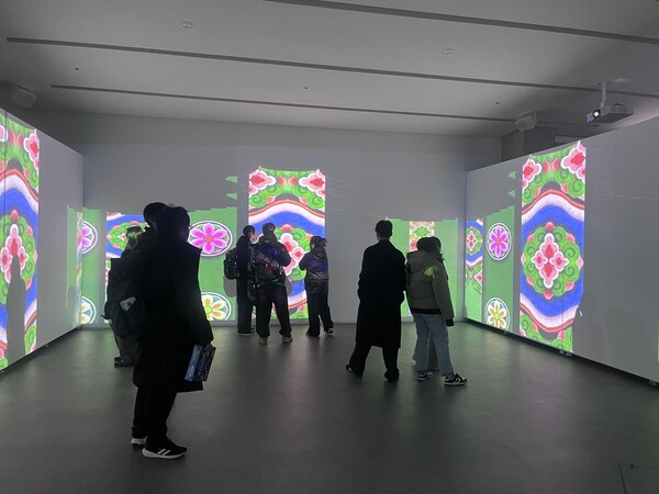 대전대 공연예술영상콘텐츠학과의 미디어파사드 전시 개최 모습/사진제공=대전대