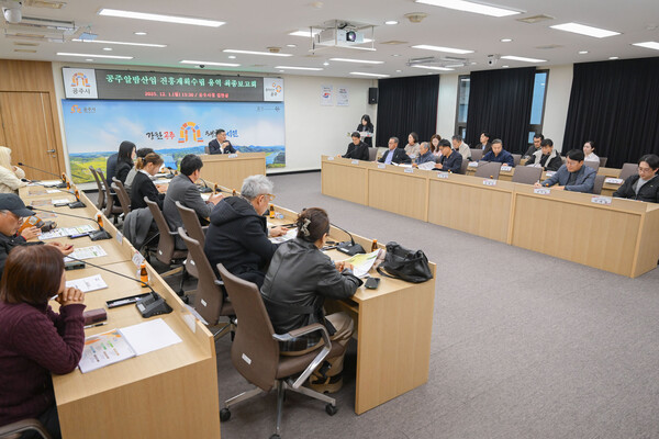 공주알밤산업 5개년 진흥계획 최종 보고회 진행모습/사진=공주시