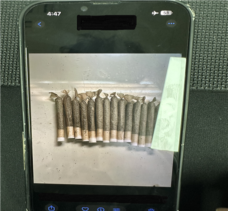 피의자가 판매를 위해 담뱃잎에 대마초를 소분해 직접 말아놓은 모습/사진제공=대전경찰청