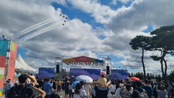 지난해 열린 세종한글축제 블랙이글스 에어쇼 모습/사진제공=세종시