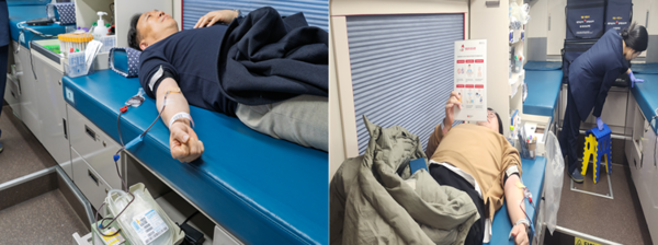 세종시교육청 직원들이 헌혈을 하고 있는 모습/사진제공=세종시교육청