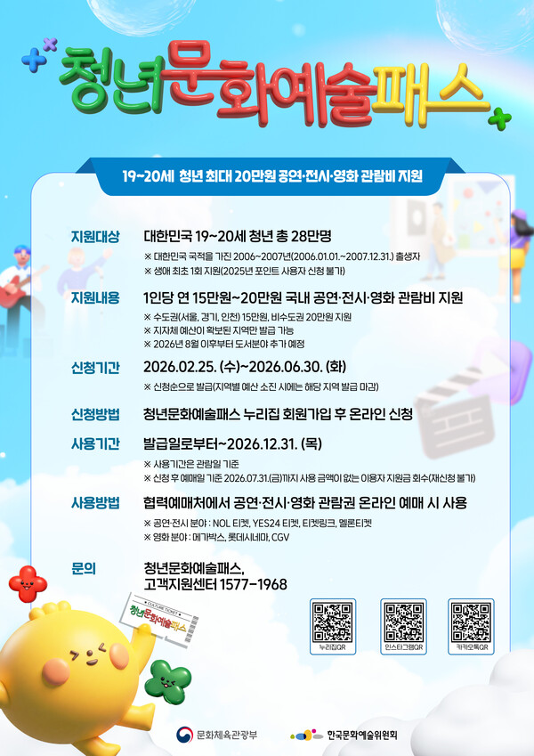 청주시 청년문화예술패스 홍보물 (사진 청주시 제공)